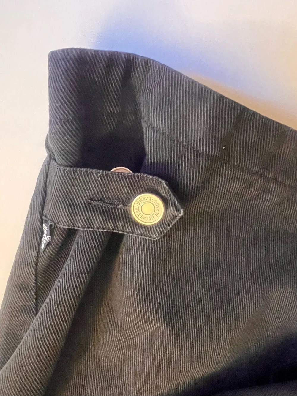 Vintage 90s Levi’s Dry Goods Jacket Men’s L Black Corduroy Collar Lined Workwear